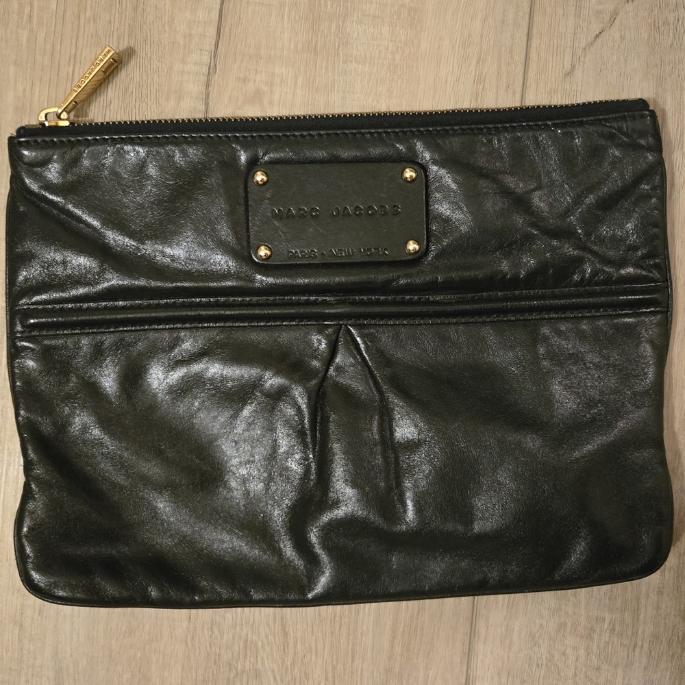 Marc Jacobs Black Leather Clutch